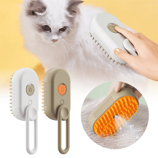 Pet Steam Brush – 3-in-1 Grooming Comb