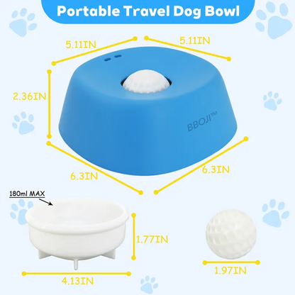 Slow Feeder Bowl for Dogs & Cats - Interactive Anti-Gulping Pet Dish for Healthy Tummies