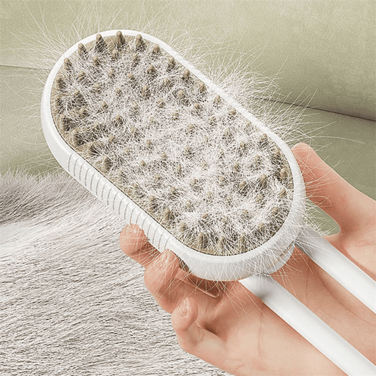 Pet Steam Brush – 3-in-1 Grooming Comb