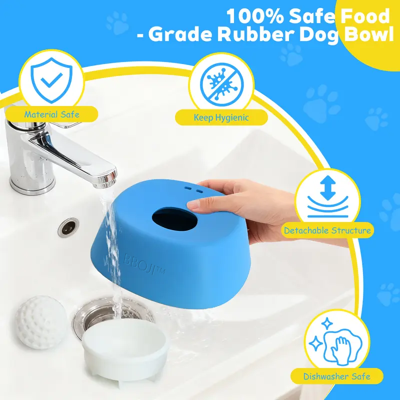 Slow Feeder Bowl for Dogs & Cats - Interactive Anti-Gulping Pet Dish for Healthy Tummies