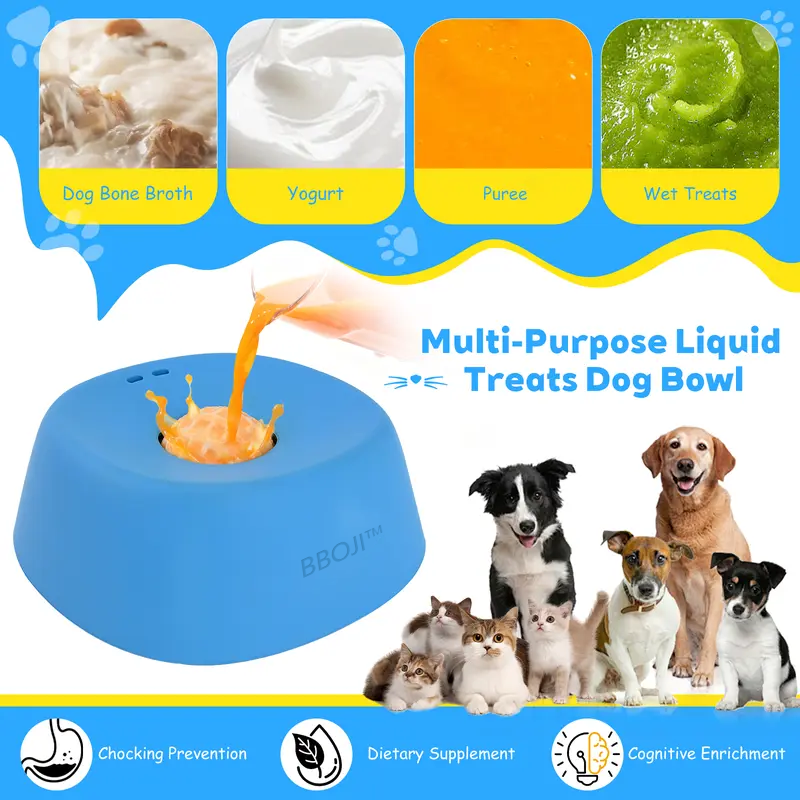 Slow Feeder Bowl for Dogs & Cats - Interactive Anti-Gulping Pet Dish for Healthy Tummies