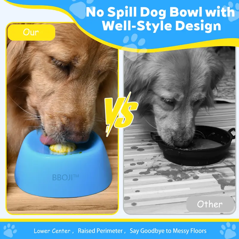 Slow Feeder Bowl for Dogs & Cats - Interactive Anti-Gulping Pet Dish for Healthy Tummies
