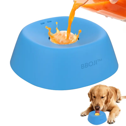 Slow Feeder Bowl for Dogs & Cats - Interactive Anti-Gulping Pet Dish for Healthy Tummies