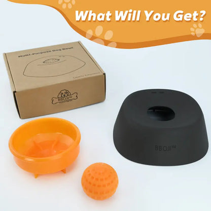 Slow Feeder Bowl for Dogs & Cats - Interactive Anti-Gulping Pet Dish for Healthy Tummies