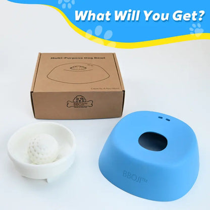 Slow Feeder Bowl for Dogs & Cats - Interactive Anti-Gulping Pet Dish for Healthy Tummies