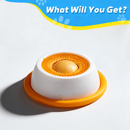 Slow Feeder Bowl for Dogs & Cats - Interactive Anti-Gulping Pet Dish for Healthy Tummies